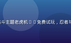 PG SOFT《忍者vs武士》格斗主题老虎机pg免费试玩，忍者与武士对决动画，暗夜日本风格画面